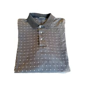 VTG Polo Golf Ralph Lauren Short Sleeve Shirt Mens‎ XL Pima Cotton Black Print